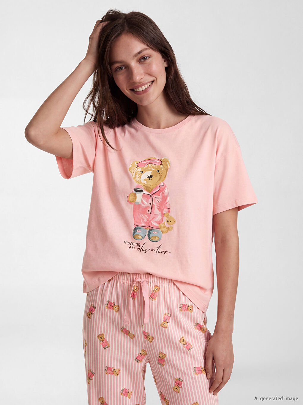 Bear Teddy Printed Women's Pyjamas Set-1