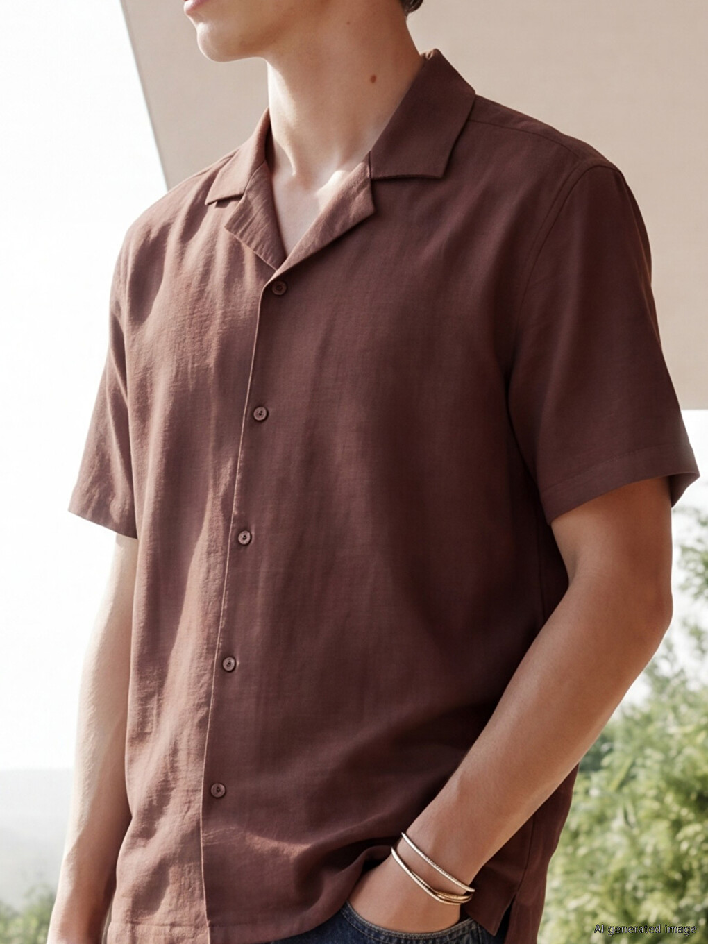 Bordo Regular Fit Armürlü Erkek Gömlek-2