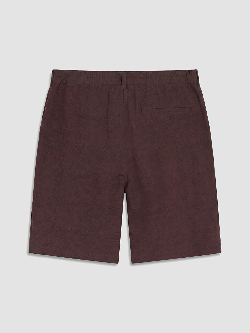 Bordo Regular Fit Armürlü Erkek Şort-2