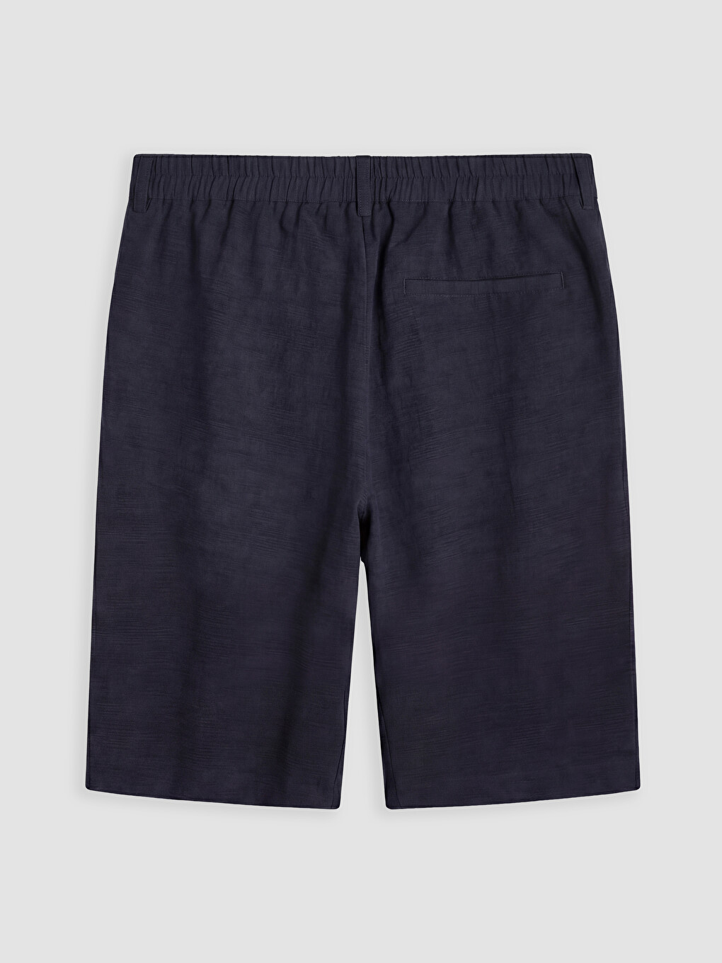 Lacivert Regular Fit Armürlü Erkek Şort-2