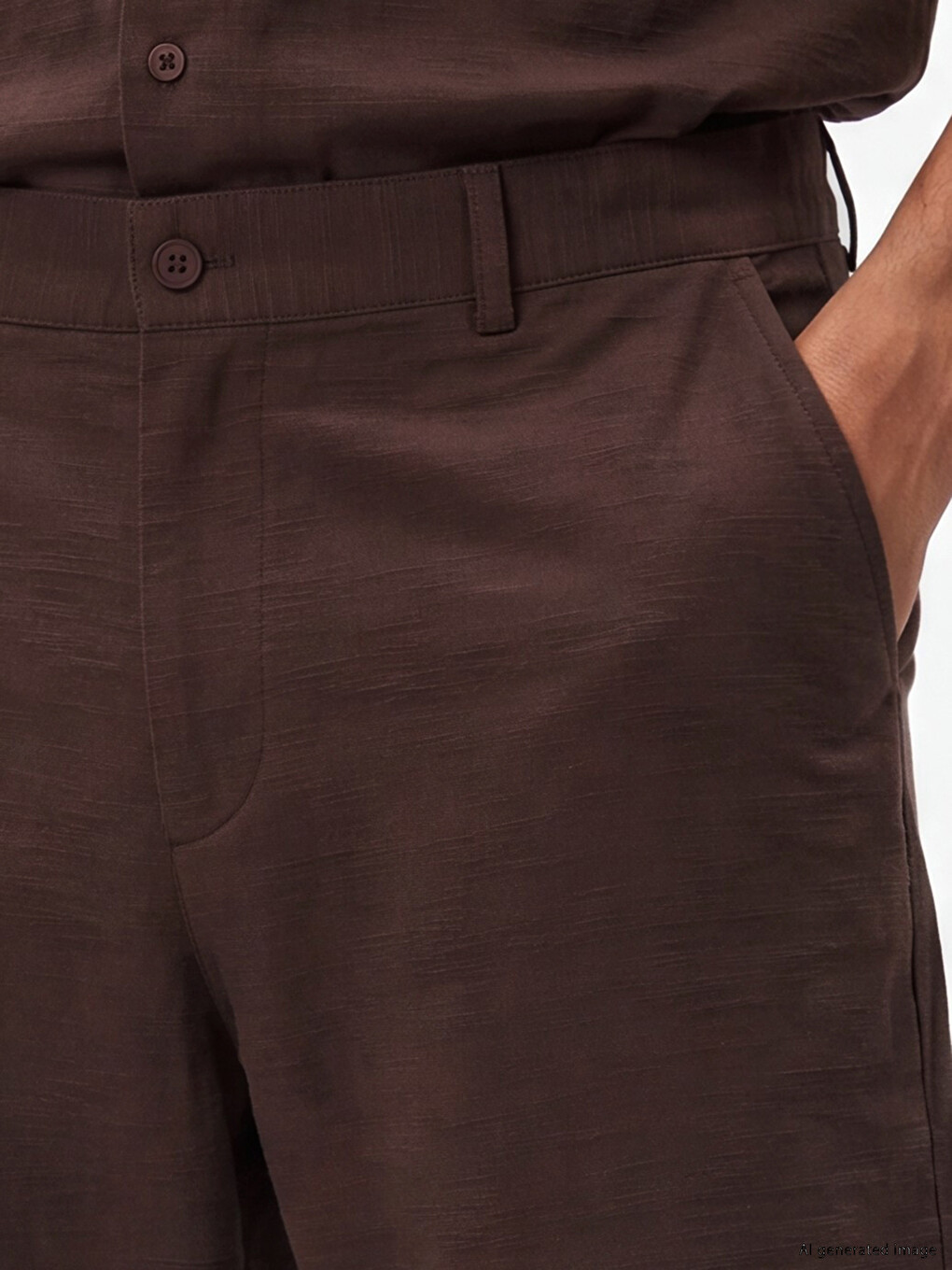 Regular Fit Dobby Men's Shorts-2