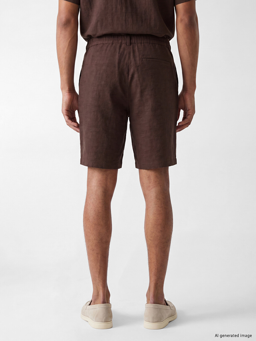 Regular Fit Dobby Men's Shorts-3