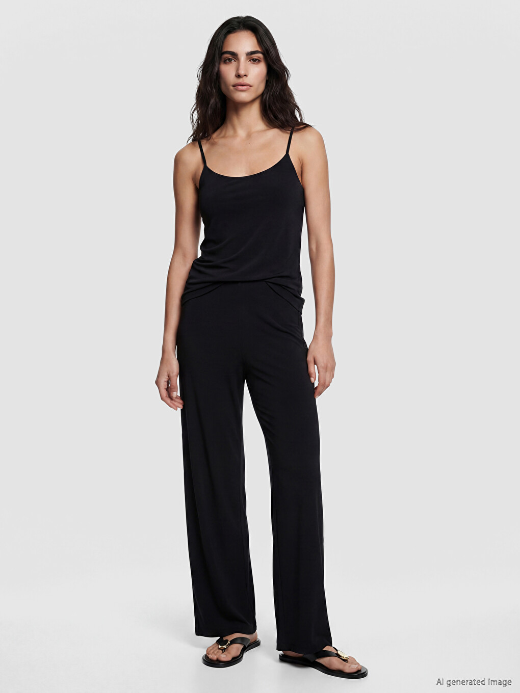 Modal Blend Wide Leg Women's Trousers