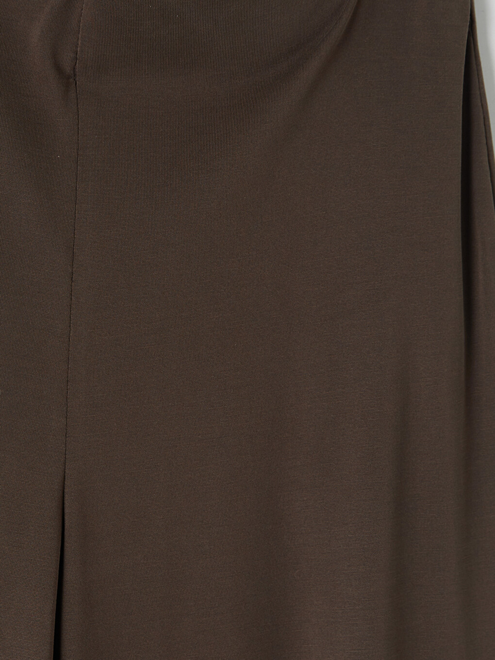Kahverengi Modal Karışımlı Geniş Paça Kadın Pantolon-2