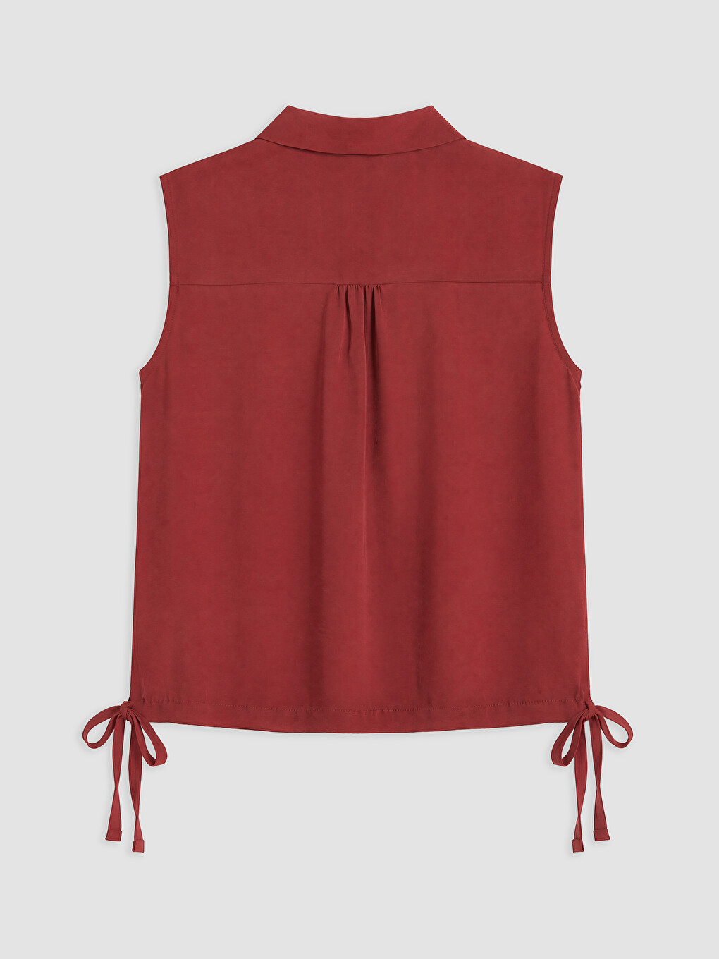 Bordo Oversize Kadın Gömlek-1