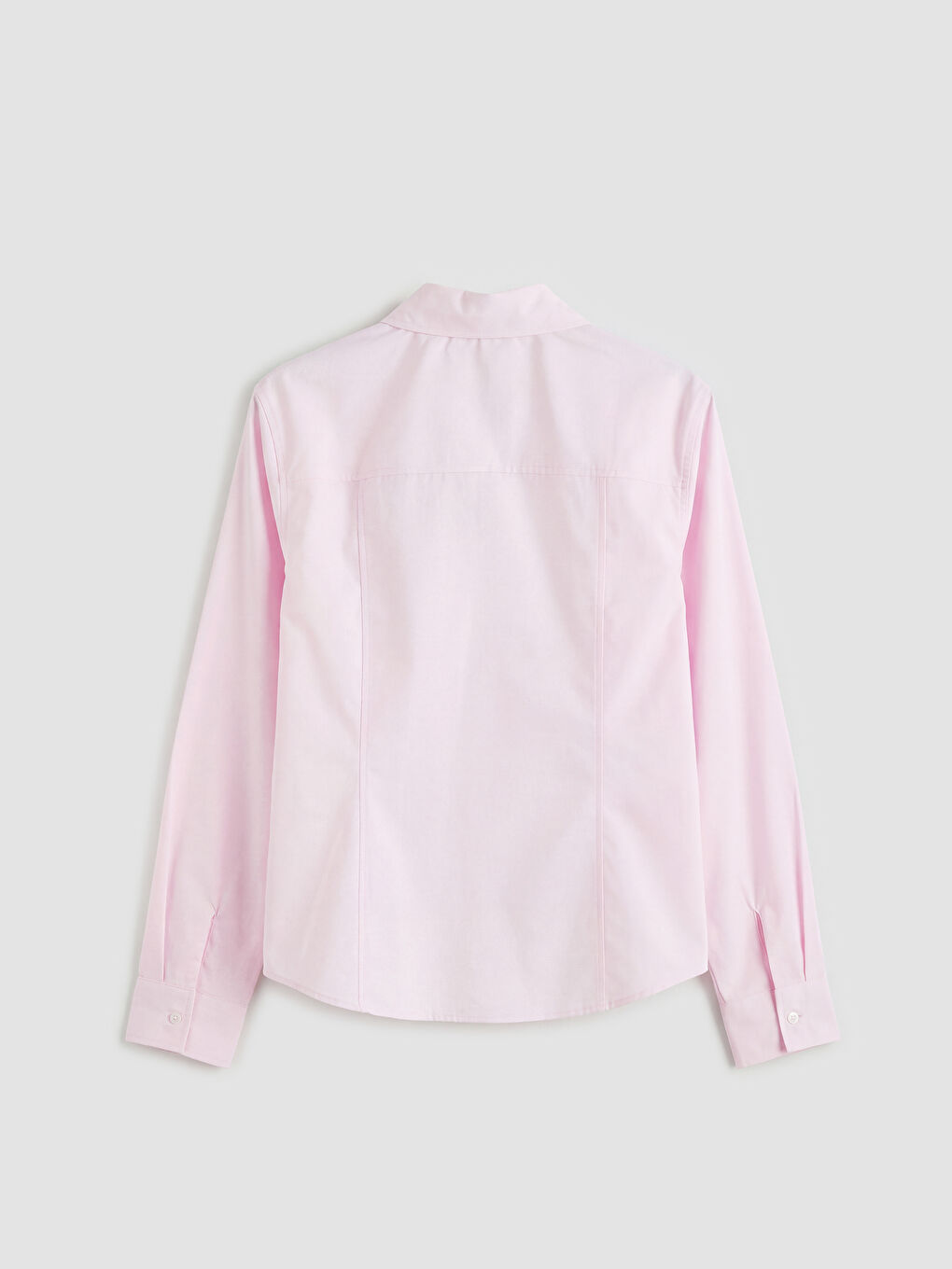 Pembe Poplin Kadın Gömlek-1