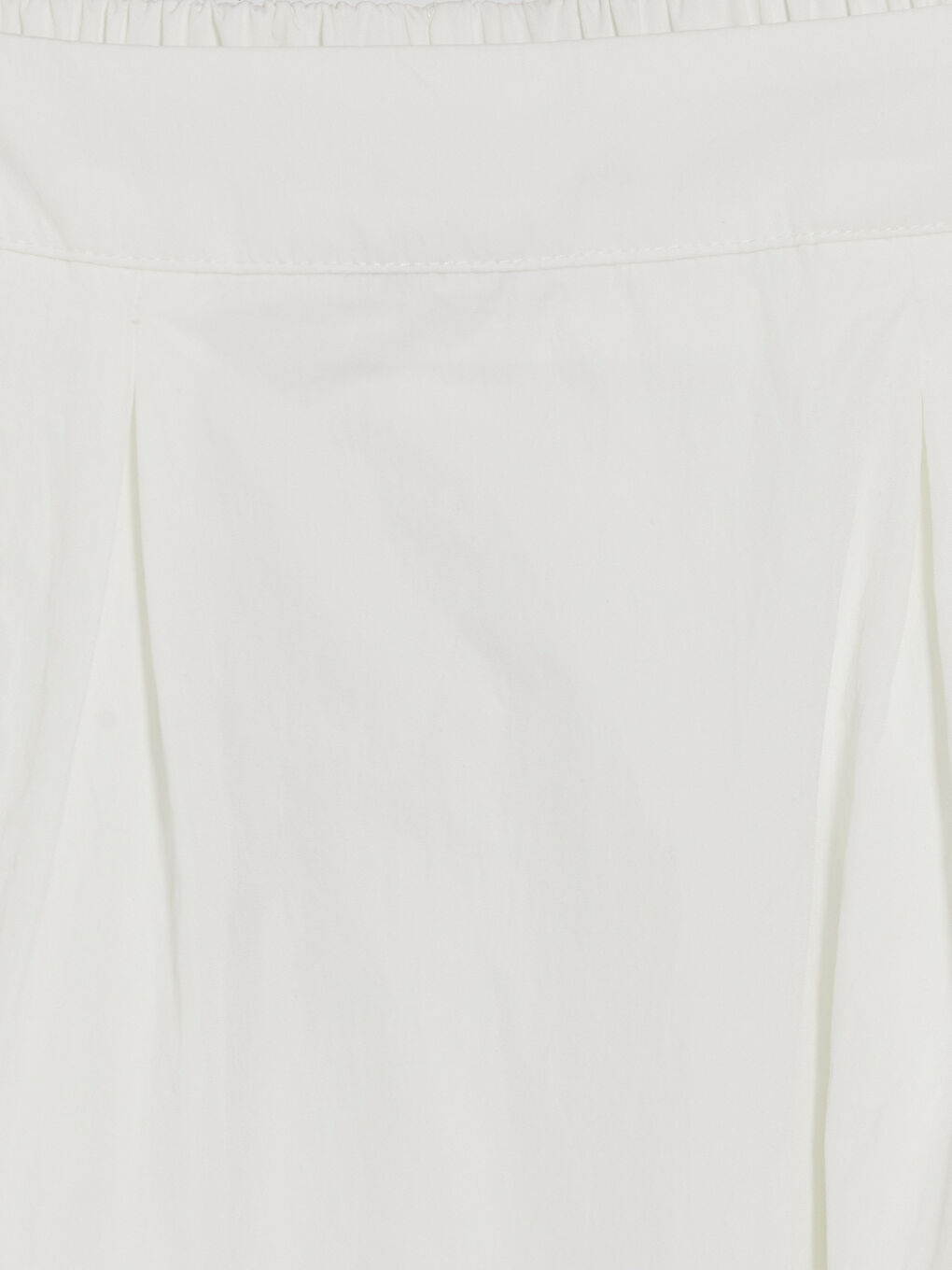 Ekru Beli Fermuarlı Kloş Etek-6