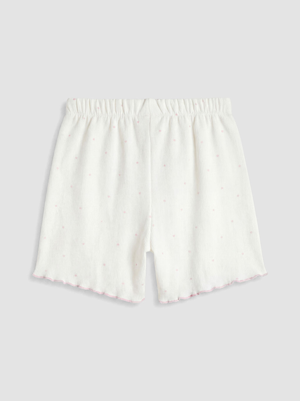 Ekru Desenli Kız Çocuk Şortlu Pijama Takım-6
