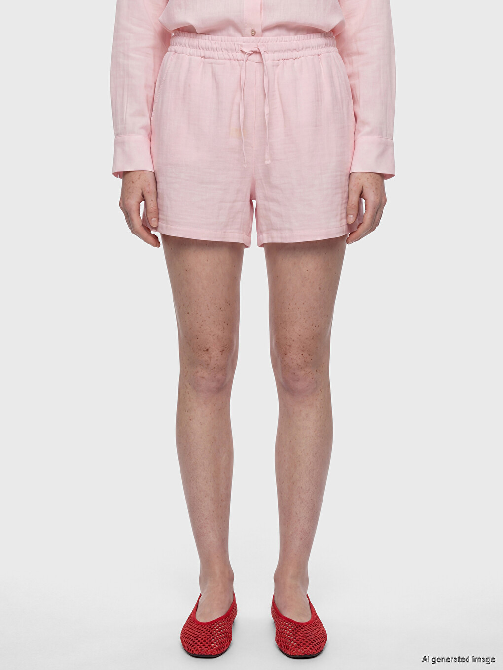 Woman Pink Shorts-1