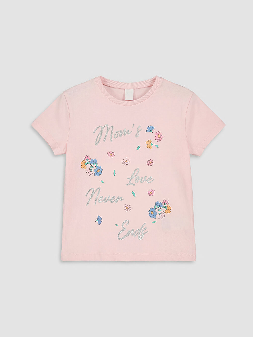 Beyaz Baskılı Kız Çocuk Tişört 2'li-2