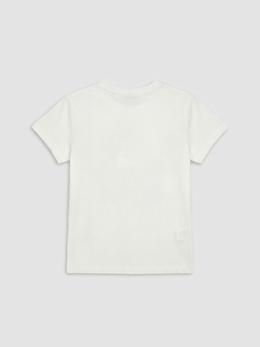 Beyaz Baskılı Kız Çocuk Tişört 2'li-3