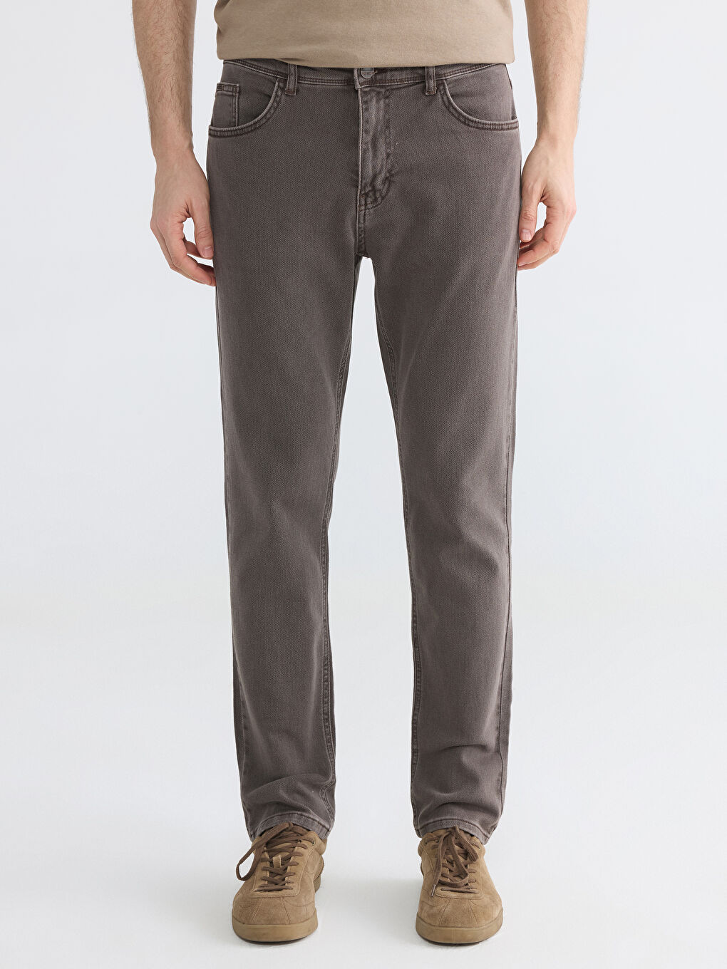 Kahverengi 779 Regular Fit Erkek Jean Pantolon-1