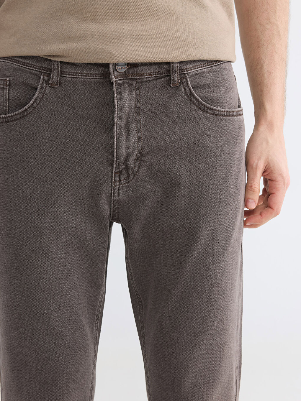Kahverengi 779 Regular Fit Erkek Jean Pantolon-2