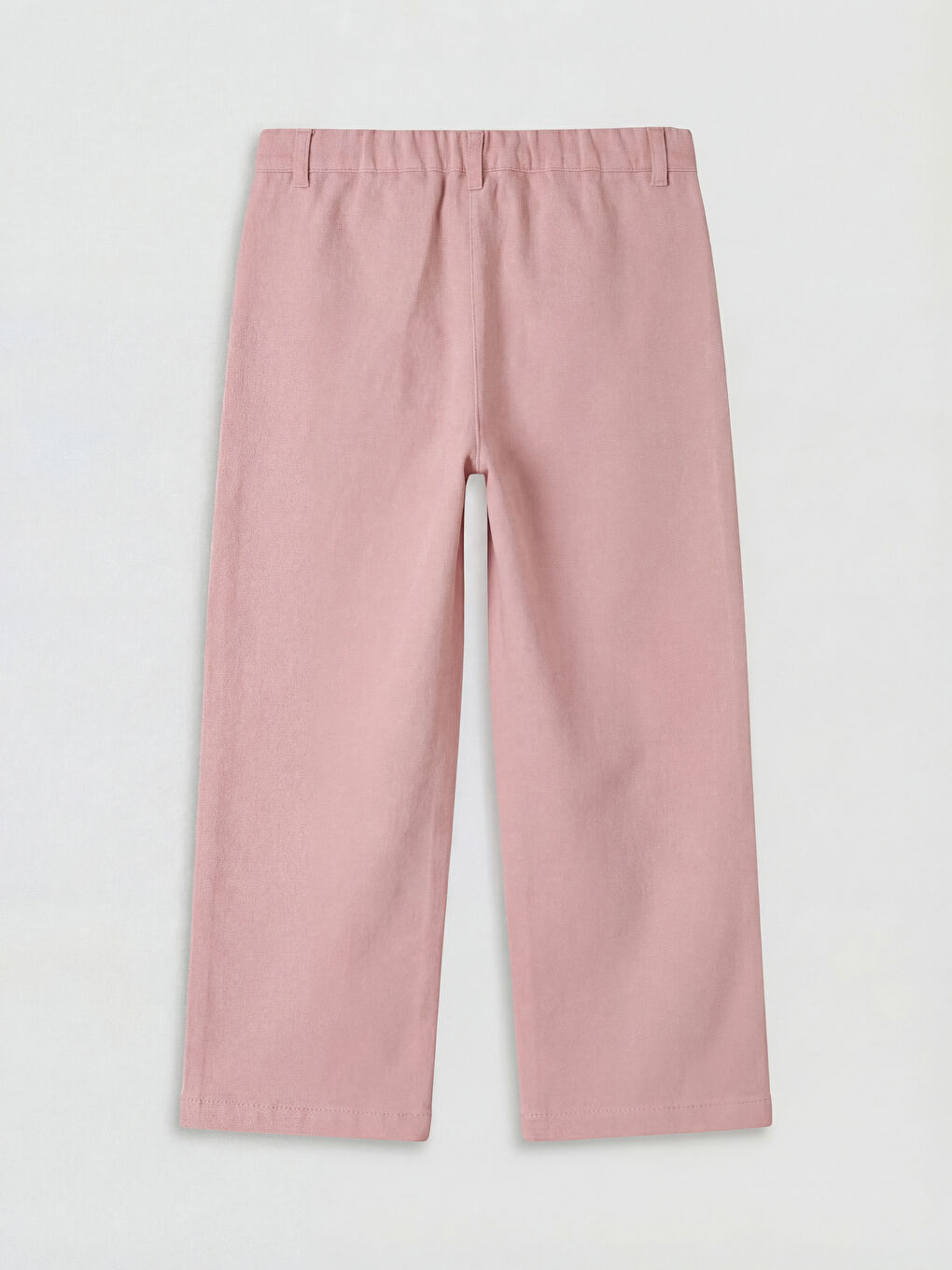 Pembe Fiyonk Desenli Kız Çocuk Gabardin Pantolon-1