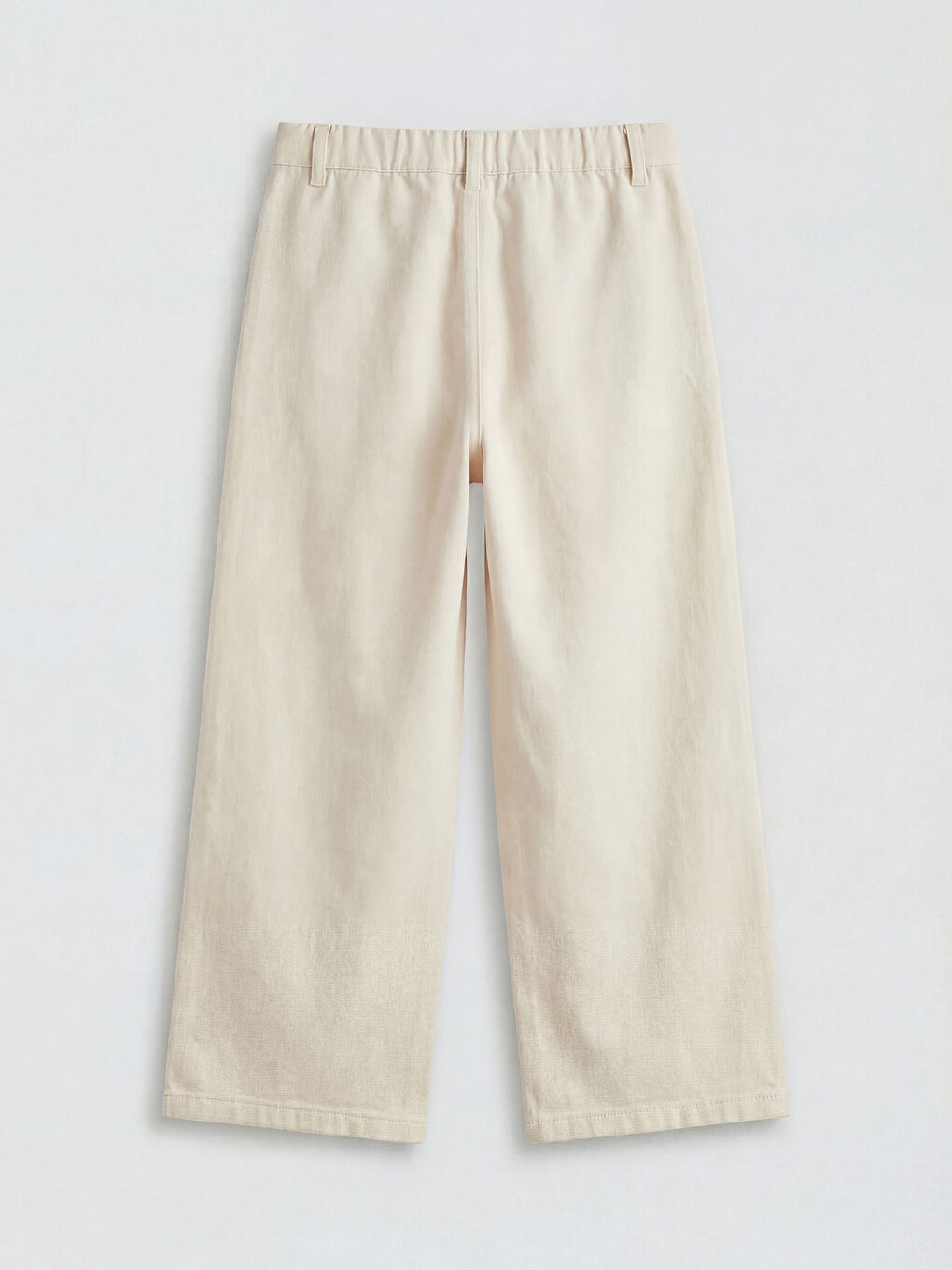 Ekru Kız Çocuk Taş İşlemeli Gabardin Pantolon-1