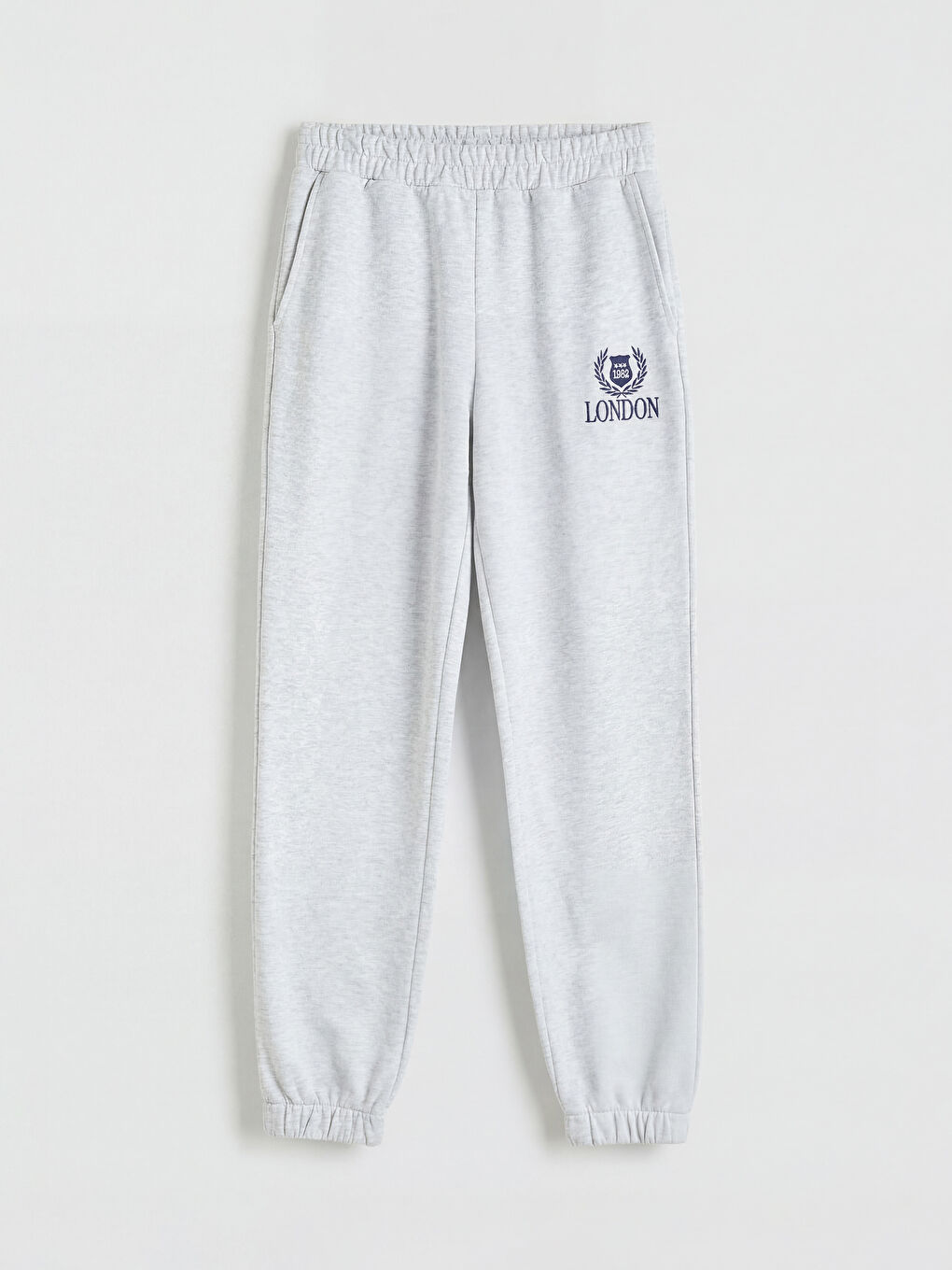 Gri Kadın Kalın Jogger Eşofman Altı