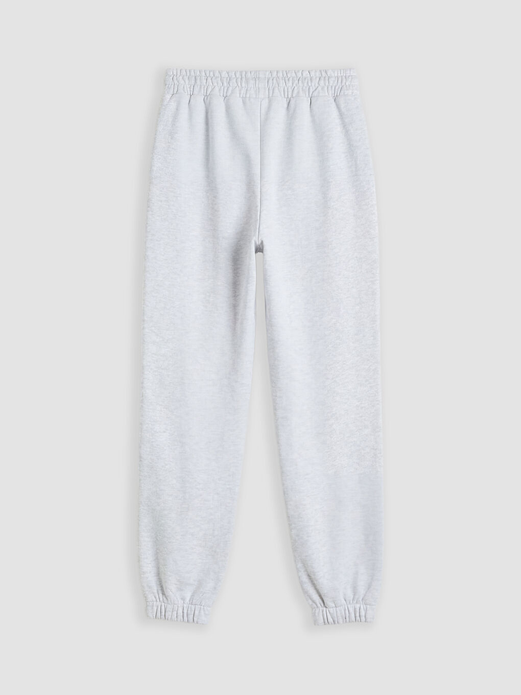 Gri Nakışlı Kadın Kalın Jogger Eşofman Altı-1