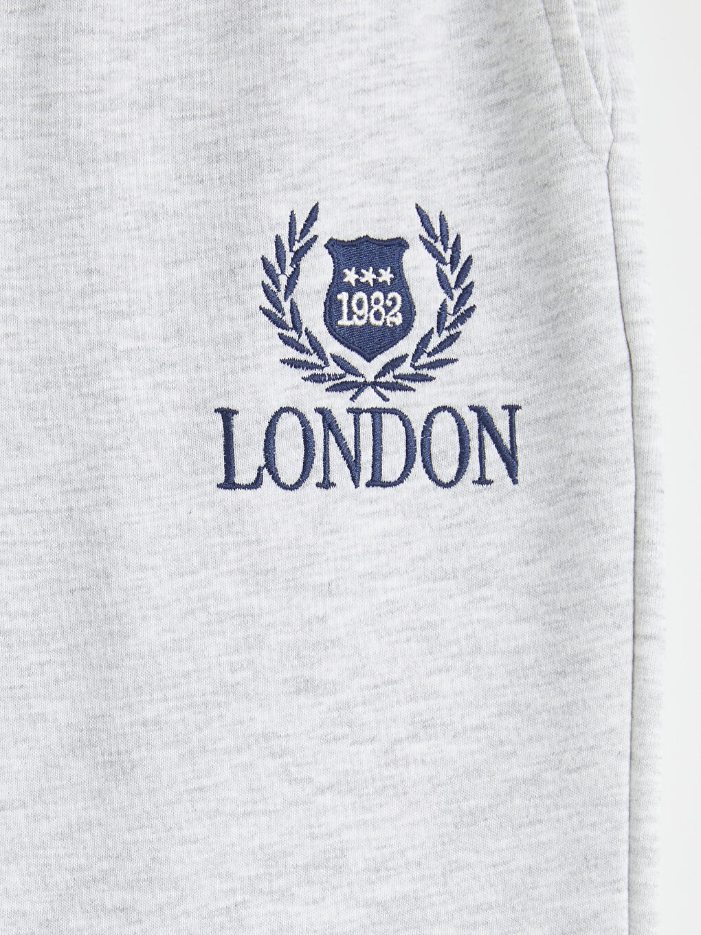 Gri Nakışlı Kadın Kalın Jogger Eşofman Altı-2