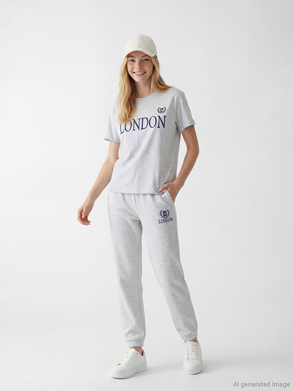 Vezeni ženski debeli jogger donji deo trenerke