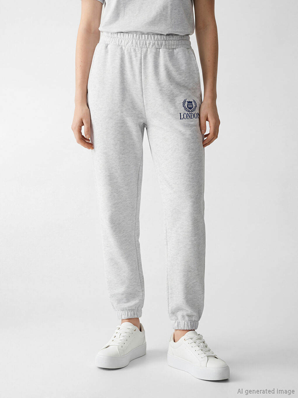 Vezeni ženski debeli jogger donji deo trenerke-1