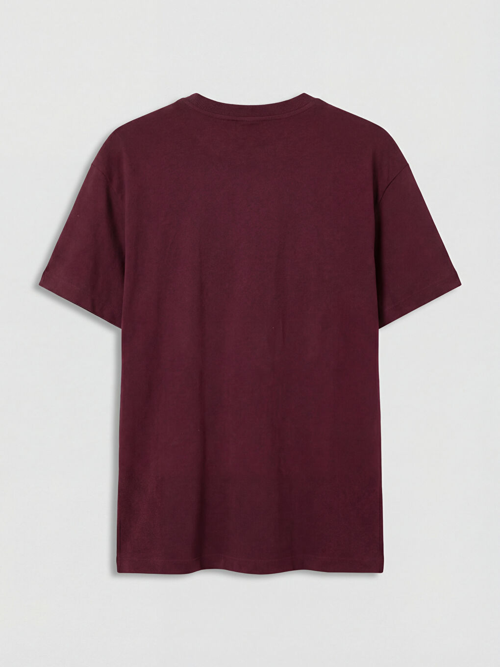 Bordo Bisiklet Yaka New York Baskılı Kadın Tişört-1