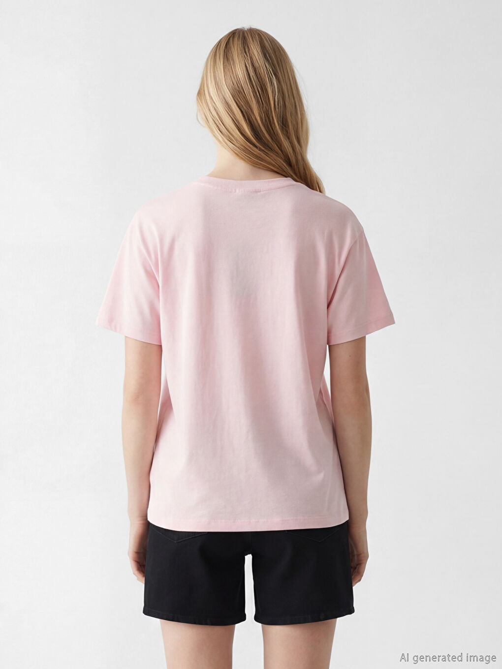 Crew Neck New Jersey Printed Women's T-Shirt-3