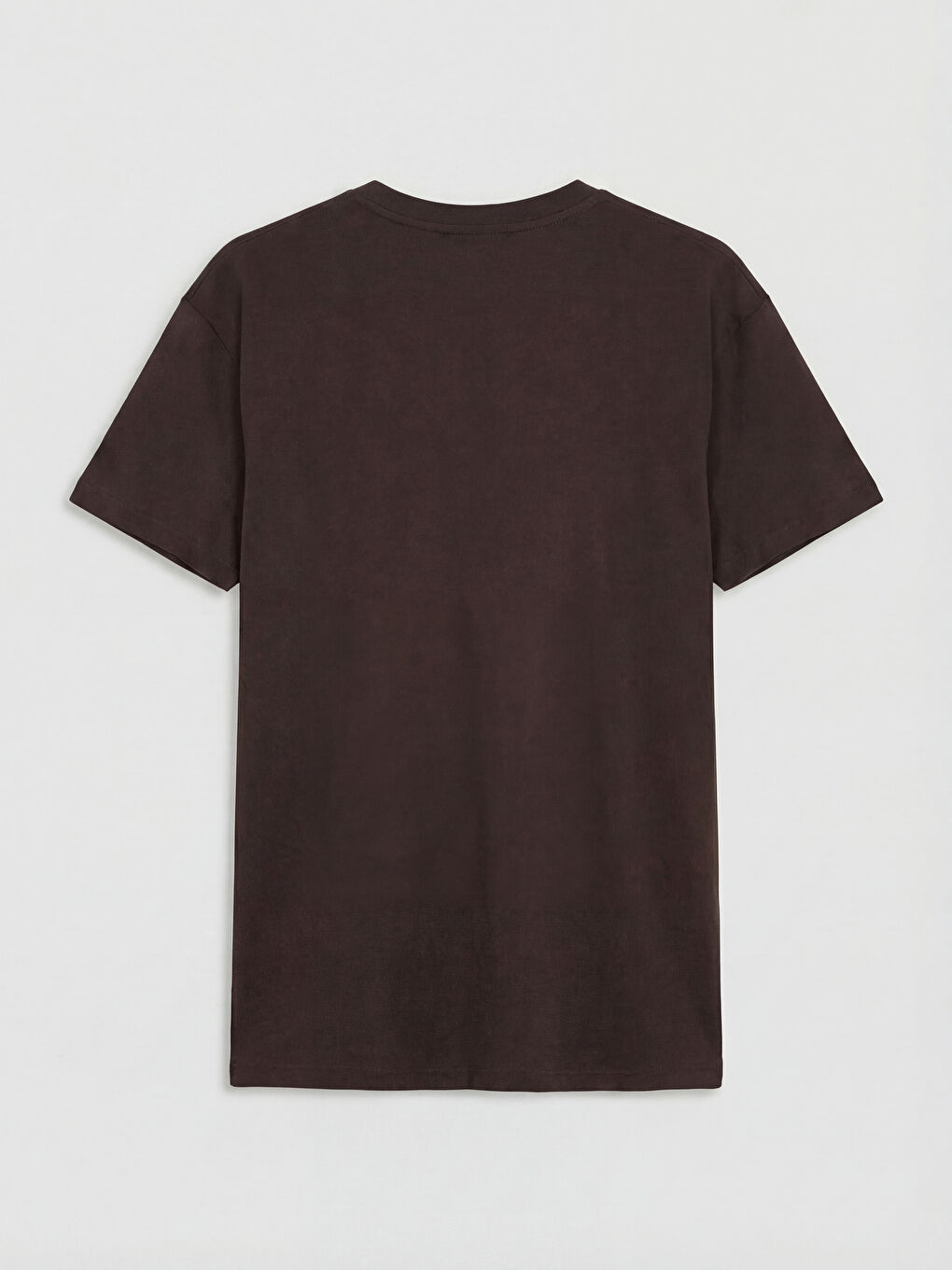 Kahverengi New Jersey Baskılı Kadın Tişört-1