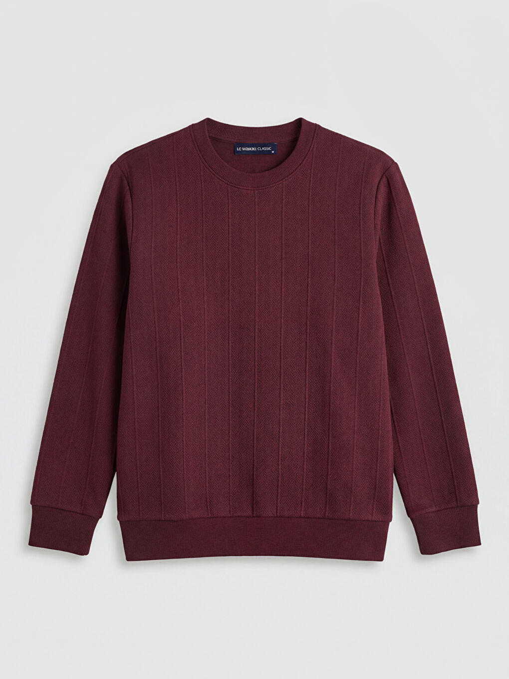 Mürdüm Bisiklet Yaka Erkek Sweatshirt