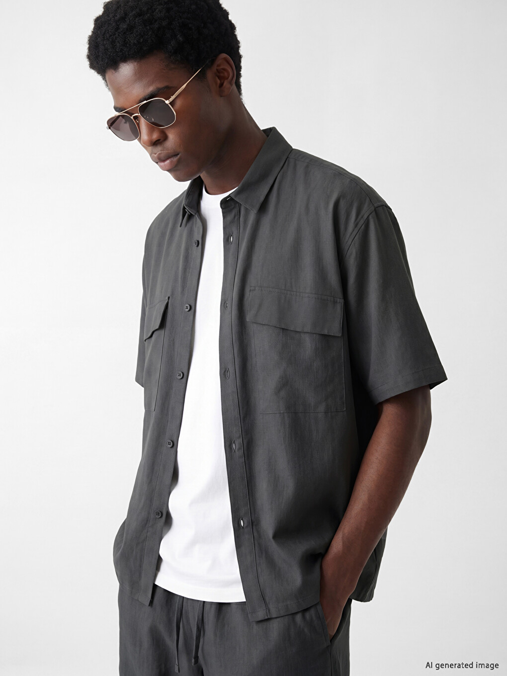 Relax Fit Pocketed Men's Shirt