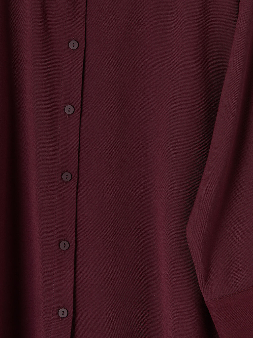 Bordo Dokulu Oversize Kadın Gömlek-2
