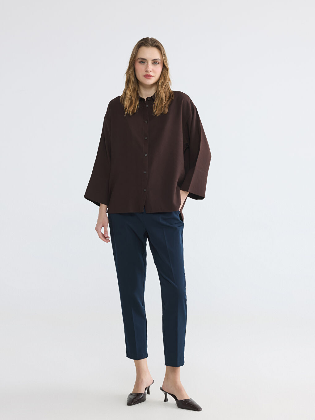 Chemise Femme Surdimensionnée Texturée-1