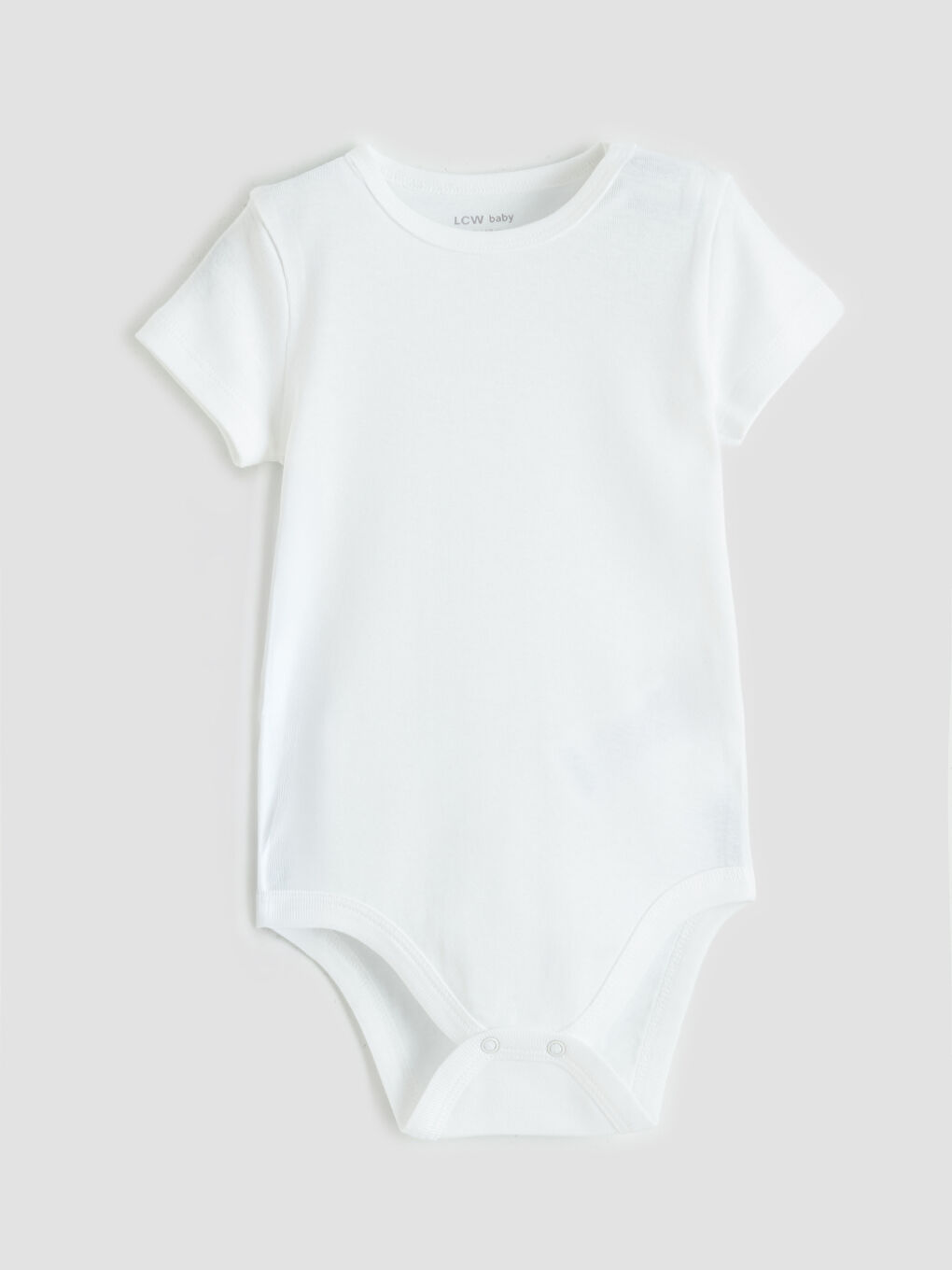 Ekru Bisiklet Yaka Erkek Bebek Çıtçıtlı Body