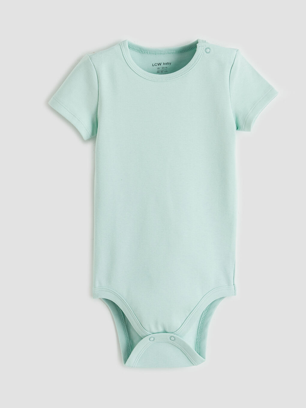 Turkuaz  Bisiklet Yaka Kısa Kollu Erkek Bebek Body 2'li-2