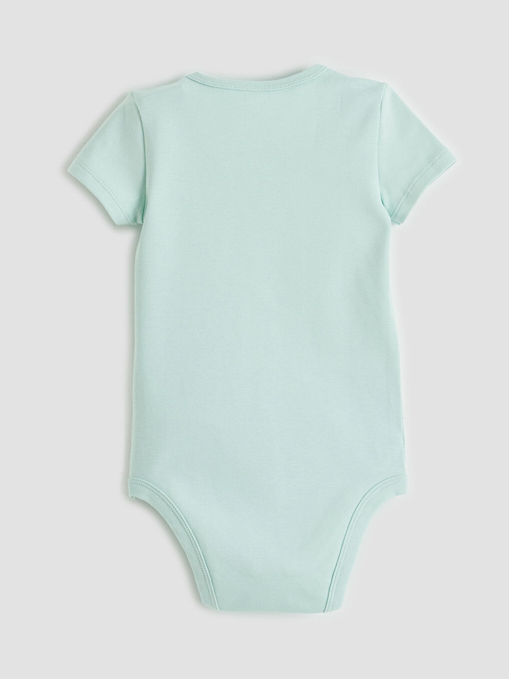 Turkuaz  Bisiklet Yaka Kısa Kollu Erkek Bebek Body 2'li-3