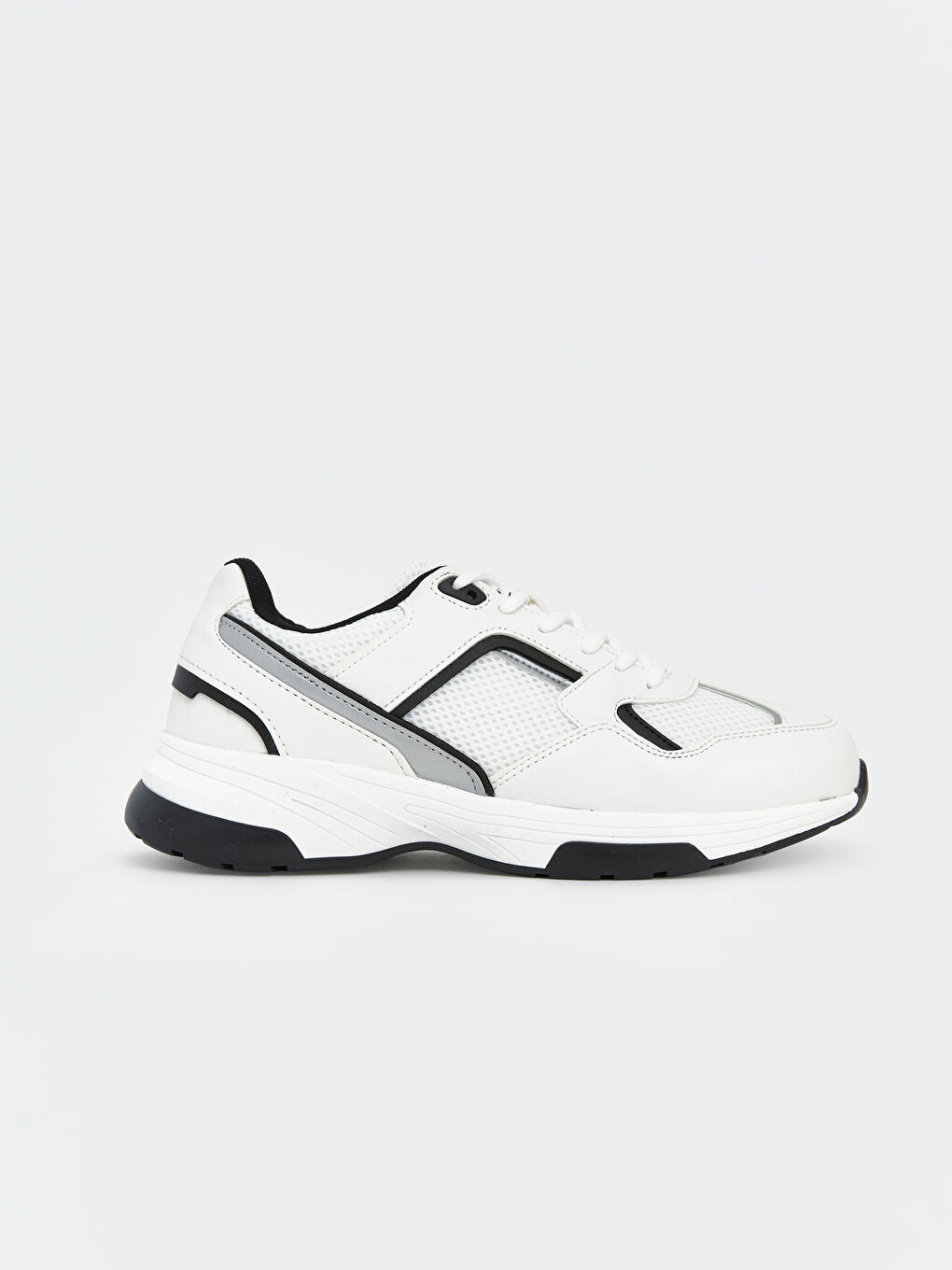 Beyaz File Detaylı Kadın Spor Ayakkabı-1