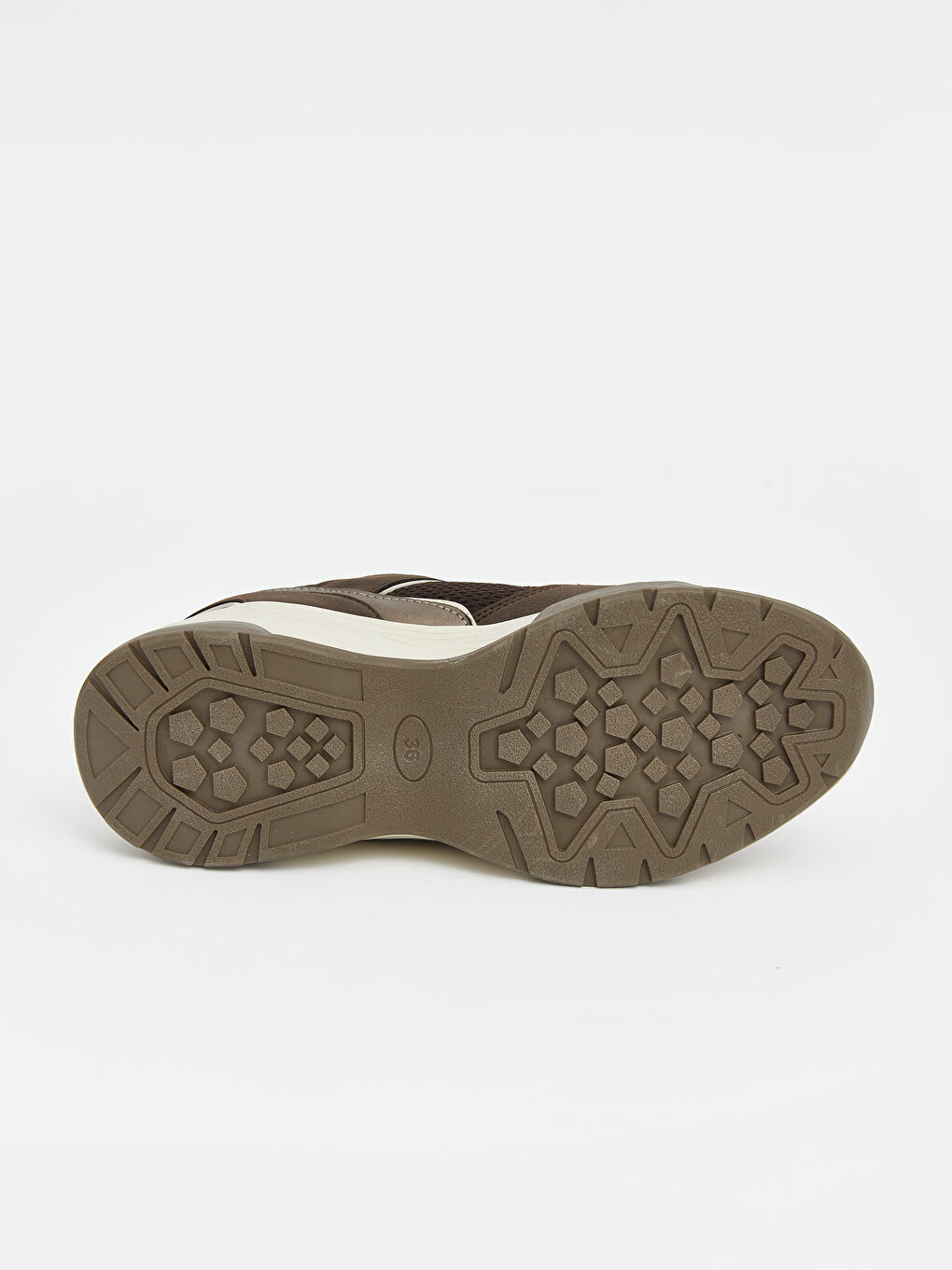 Kahverengi File Detaylı Kalın Tabanlı Kadın Spor Ayakkabı-3