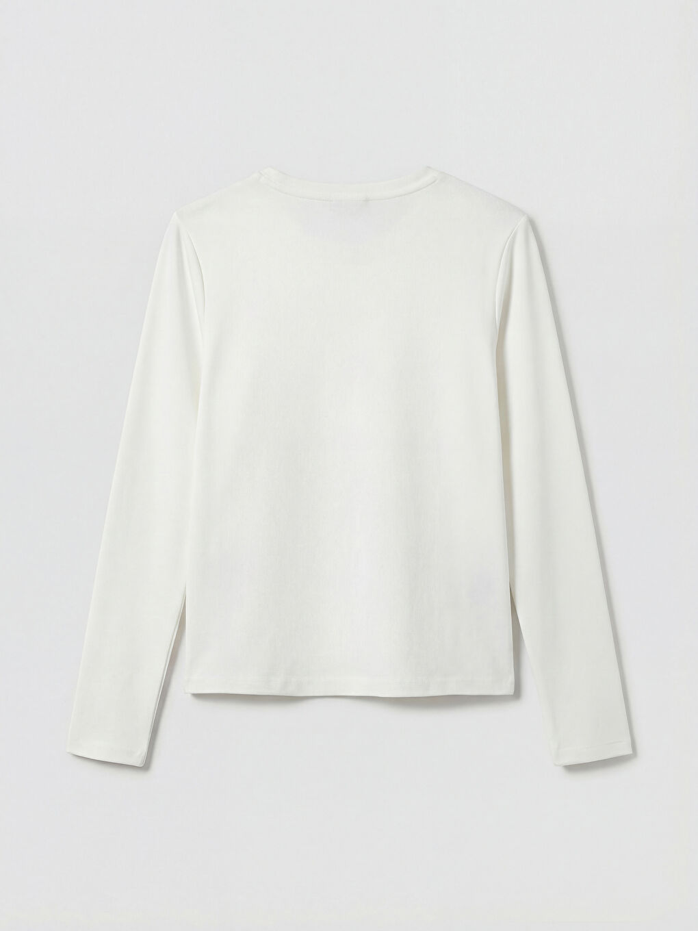 Ekru Bisiklet Yaka Soft Touch Kadın Body-1