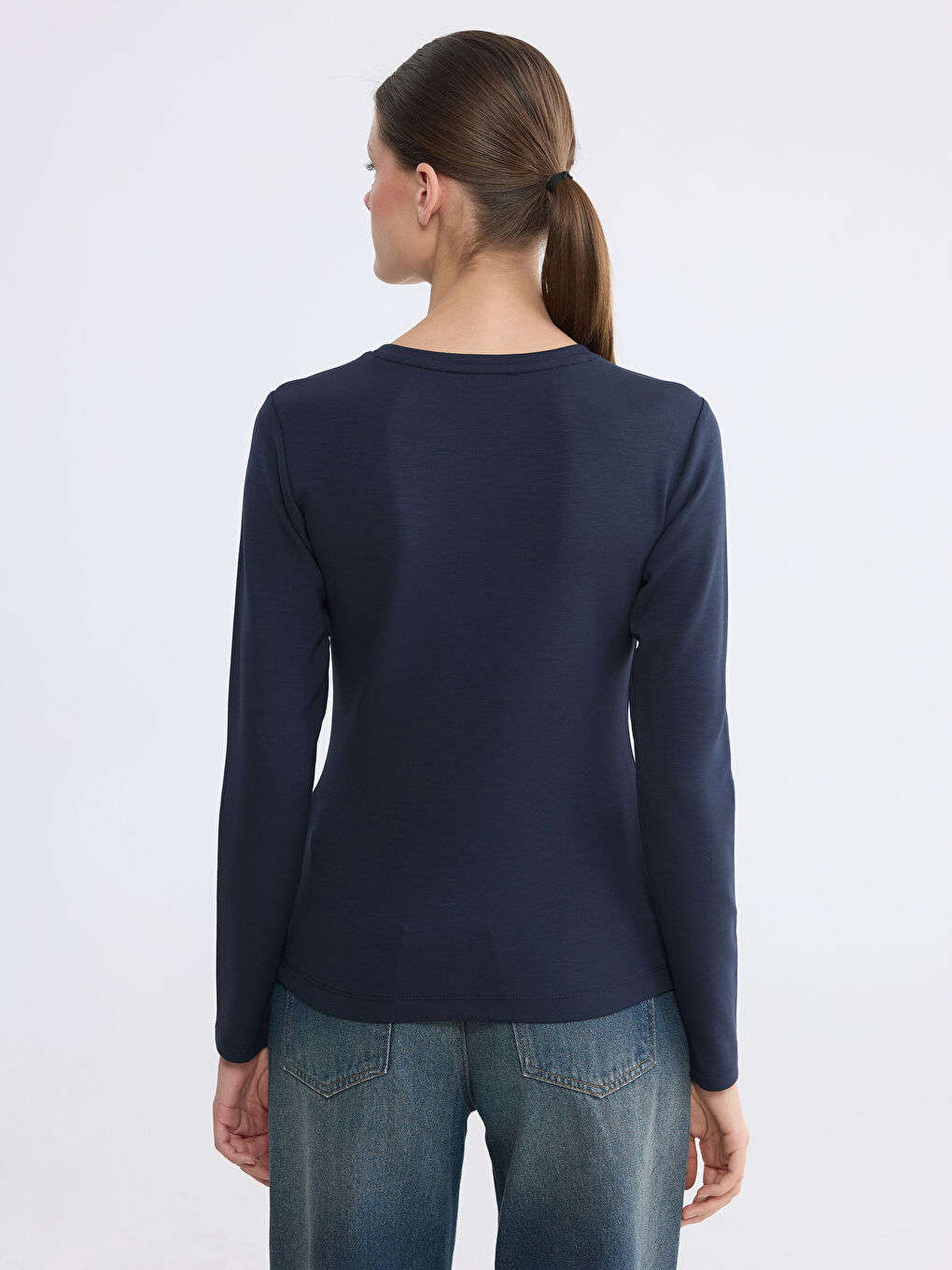 Lacivert Soft Touch Kadın Body-3