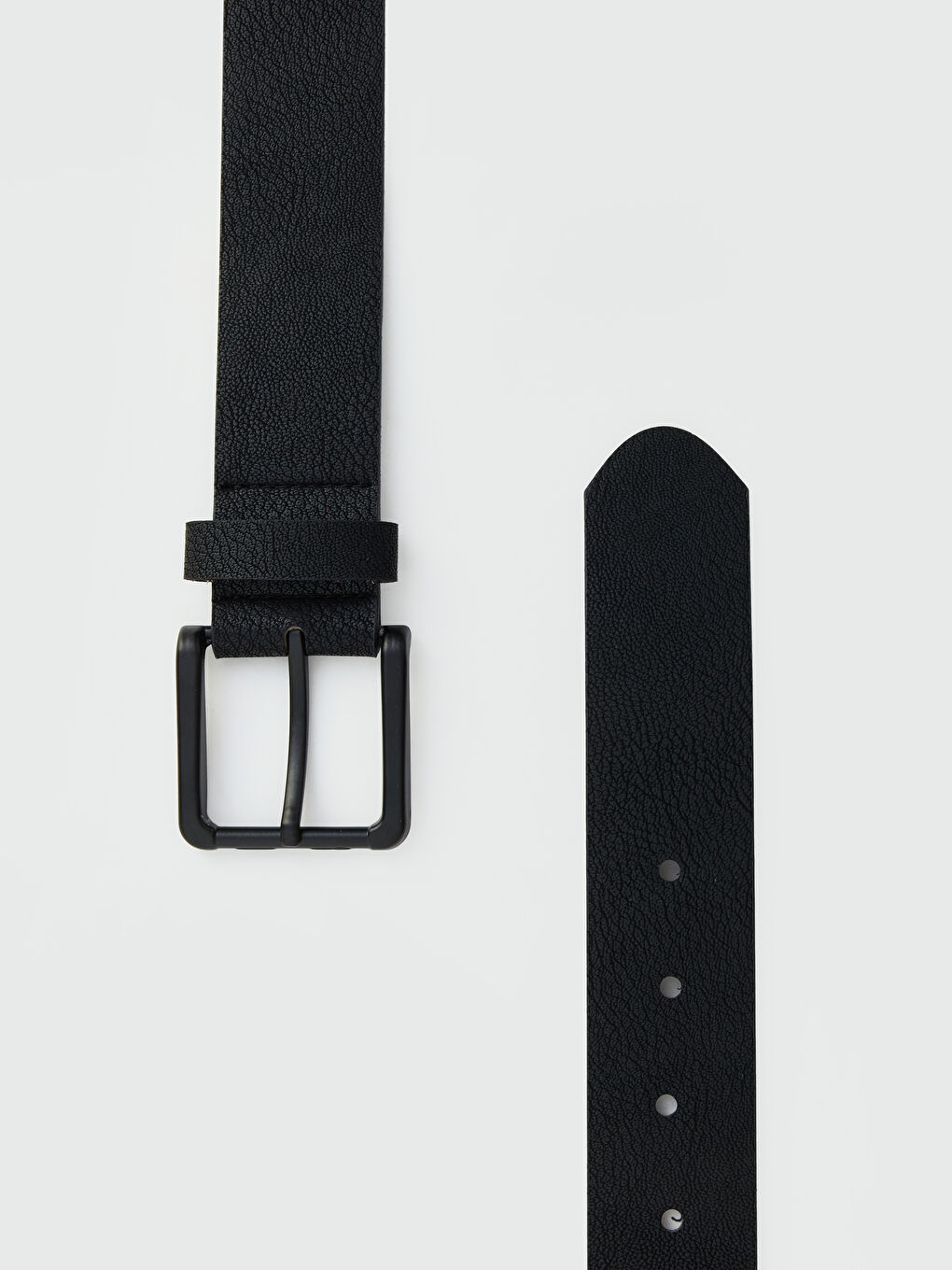 Siyah Deri Görünümlü Erkek Kemer-2