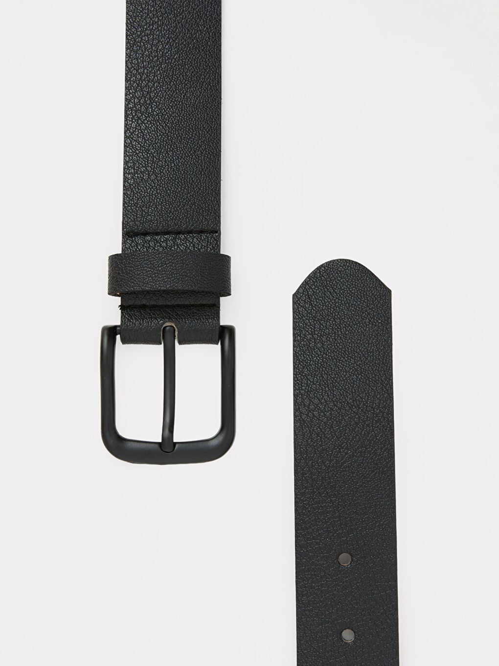 Siyah Deri Görünümlü Erkek Kemer-2