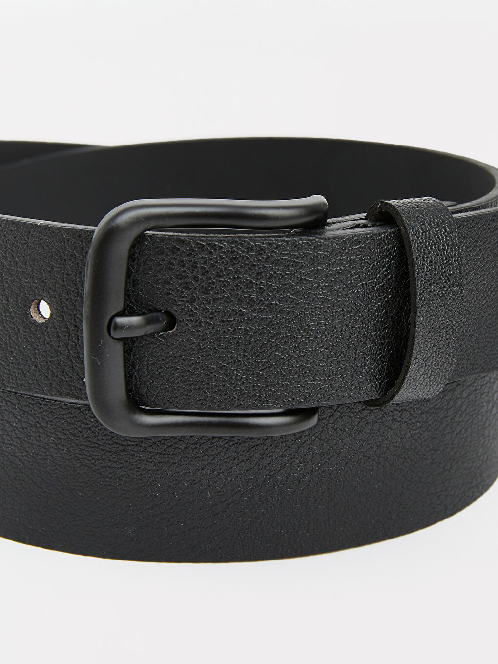 Siyah Deri Görünümlü Erkek Kemer-3