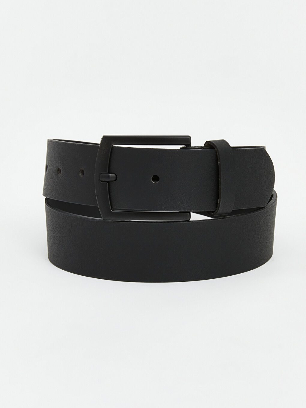 Siyah Deri Görünümlü Erkek Kemer