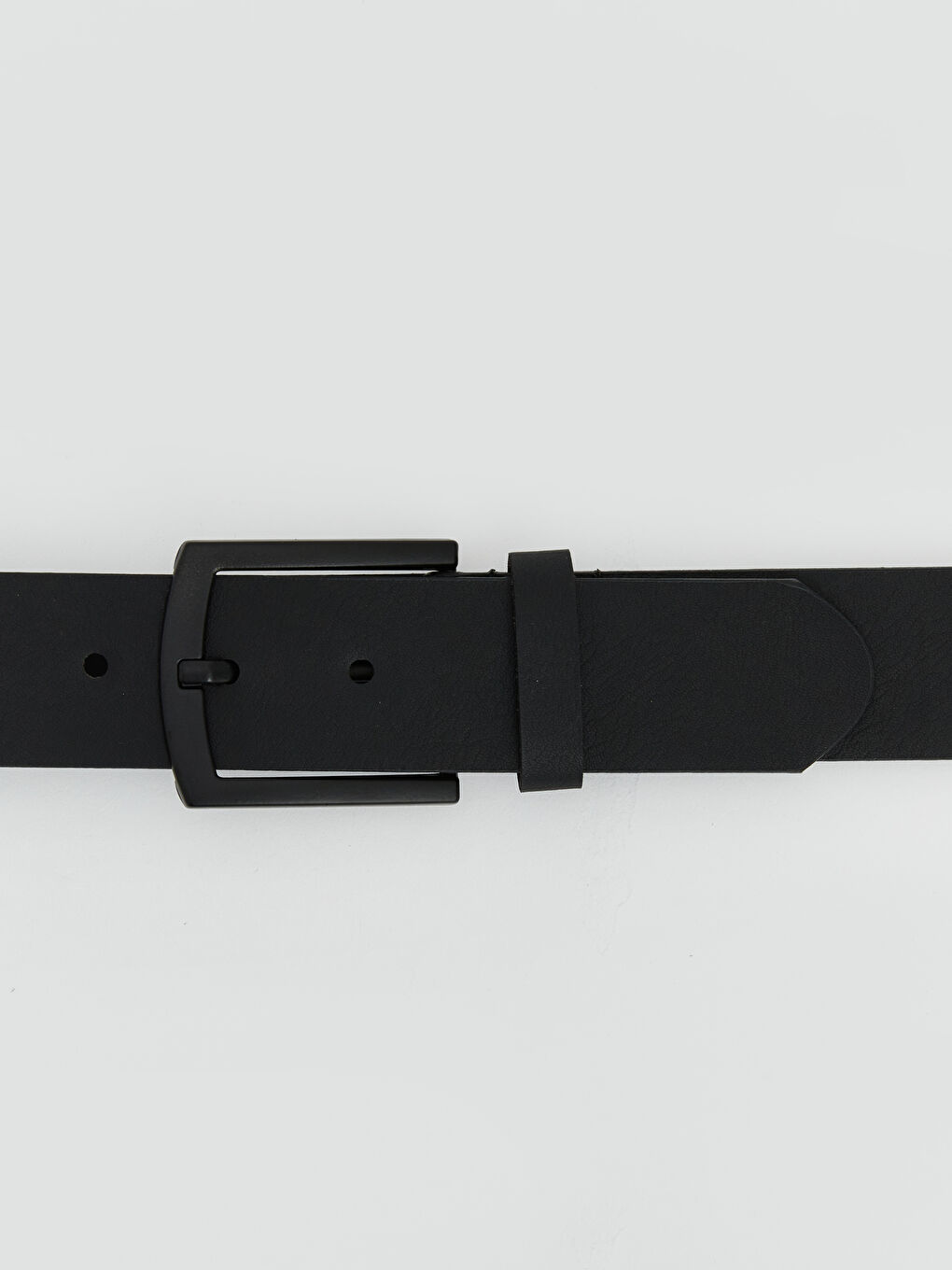 Siyah Deri Görünümlü Erkek Kemer-1