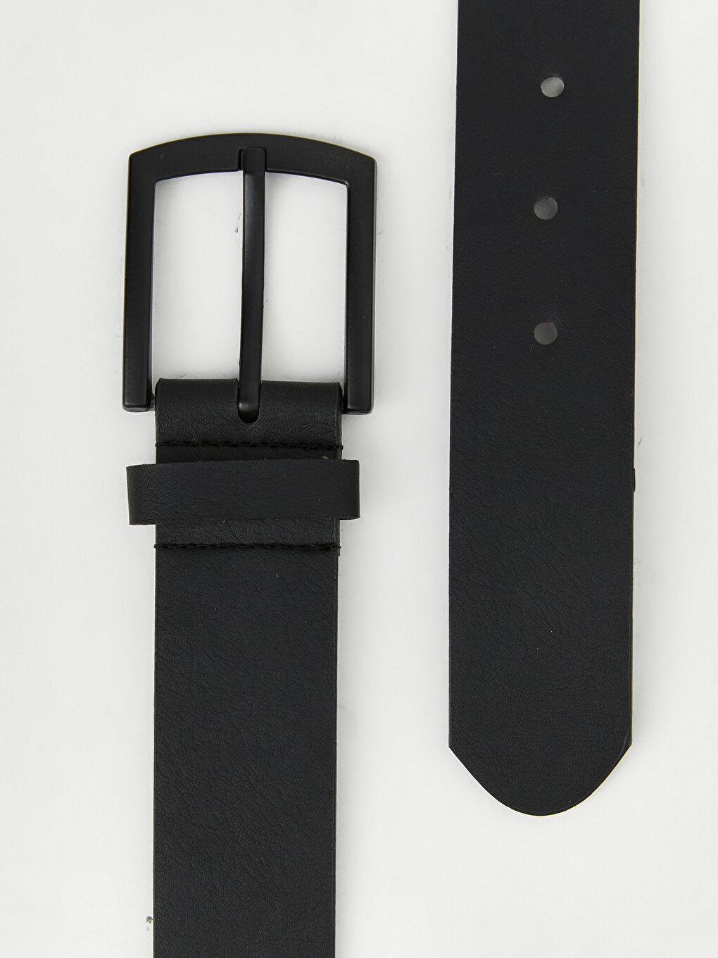 Siyah Deri Görünümlü Erkek Kemer-2