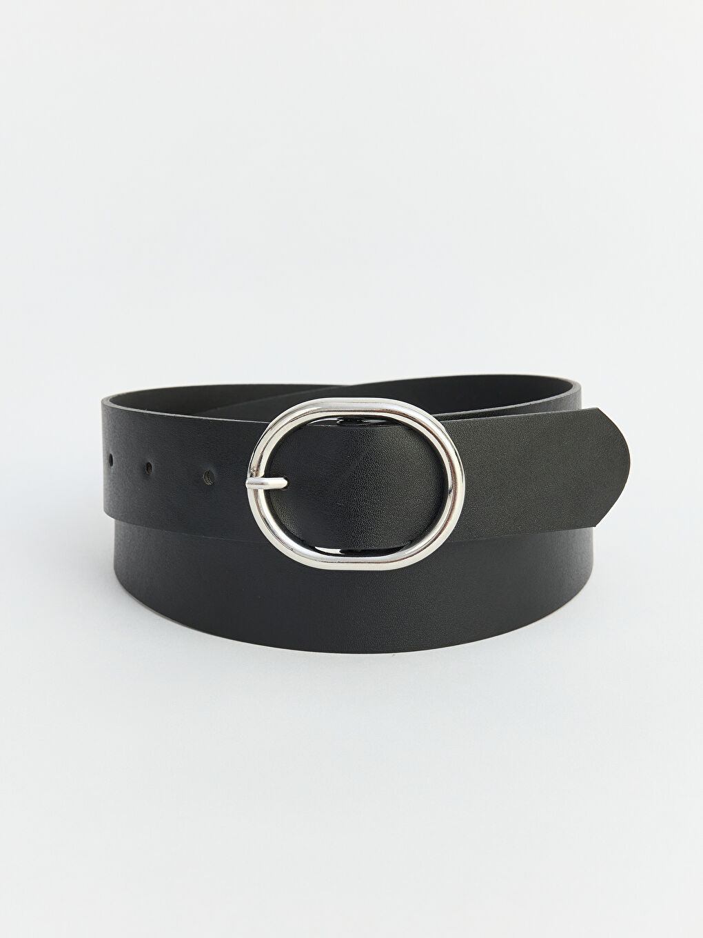 Siyah Deri Görünümlü Kadın Kemer