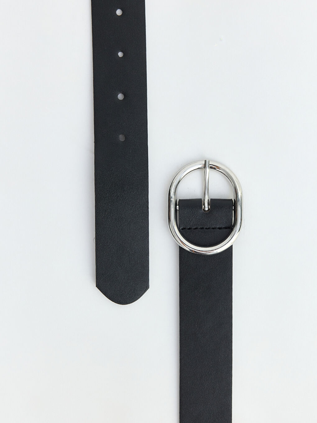 Siyah Deri Görünümlü Kadın Kemer-2