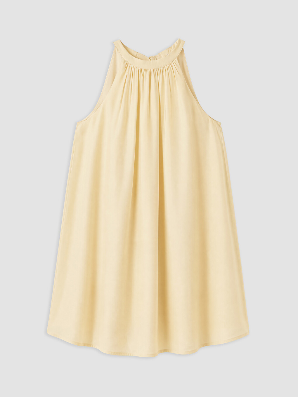 Halter Neck Ruched A-line Mini Dress-4