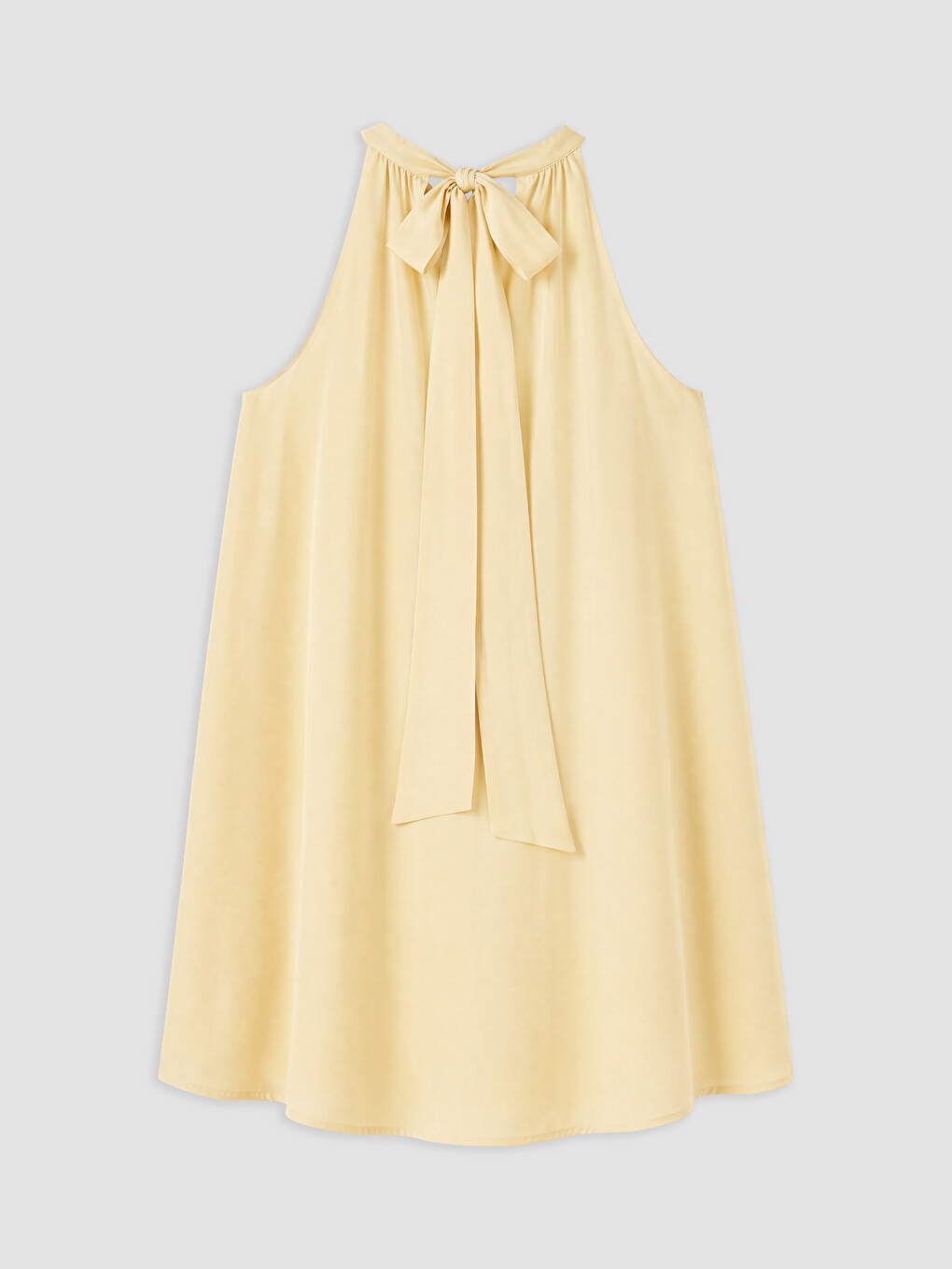 Halter Neck Ruched A-line Mini Dress-5