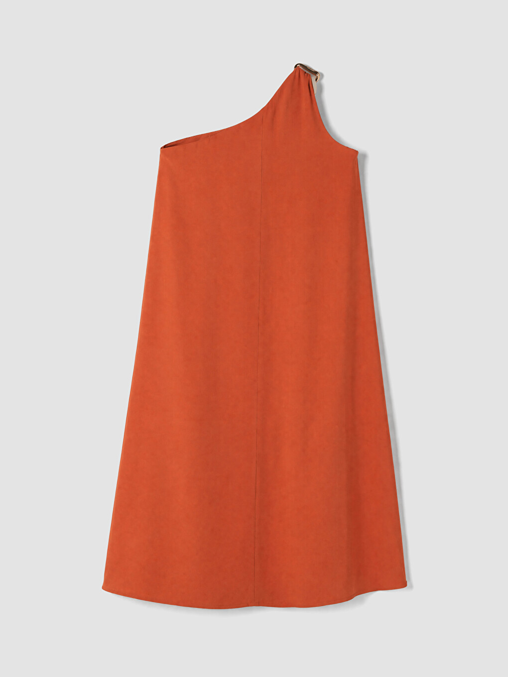 Buckle Detailed One Shoulder A-line Dress-2