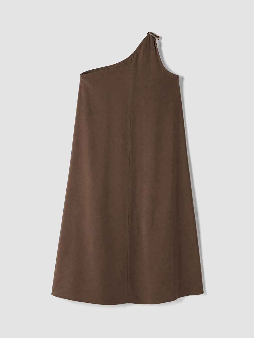 Buckle Detailed One Shoulder A-line Dress-2